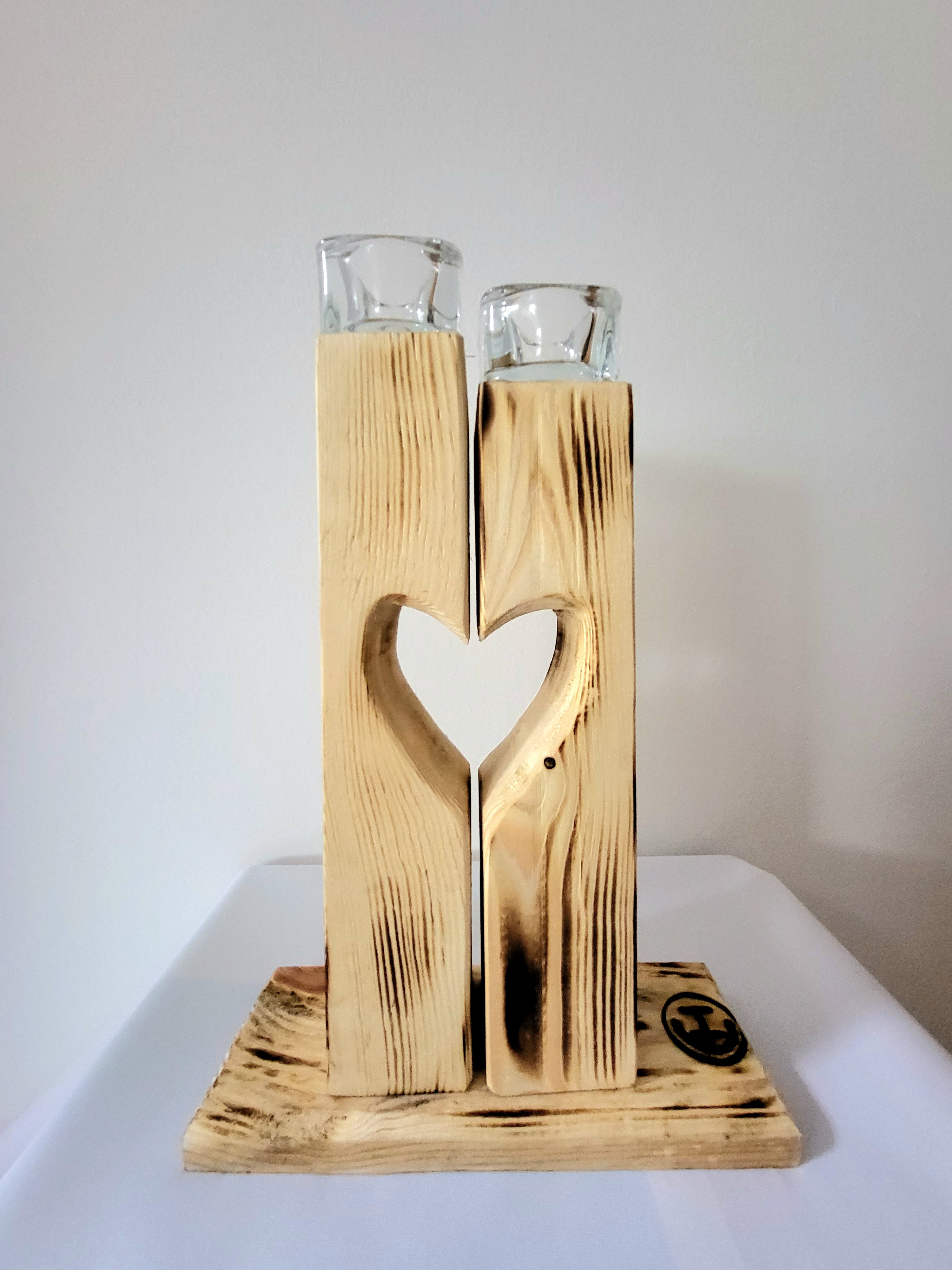 Teelichthalter aus Holz – Bild 4