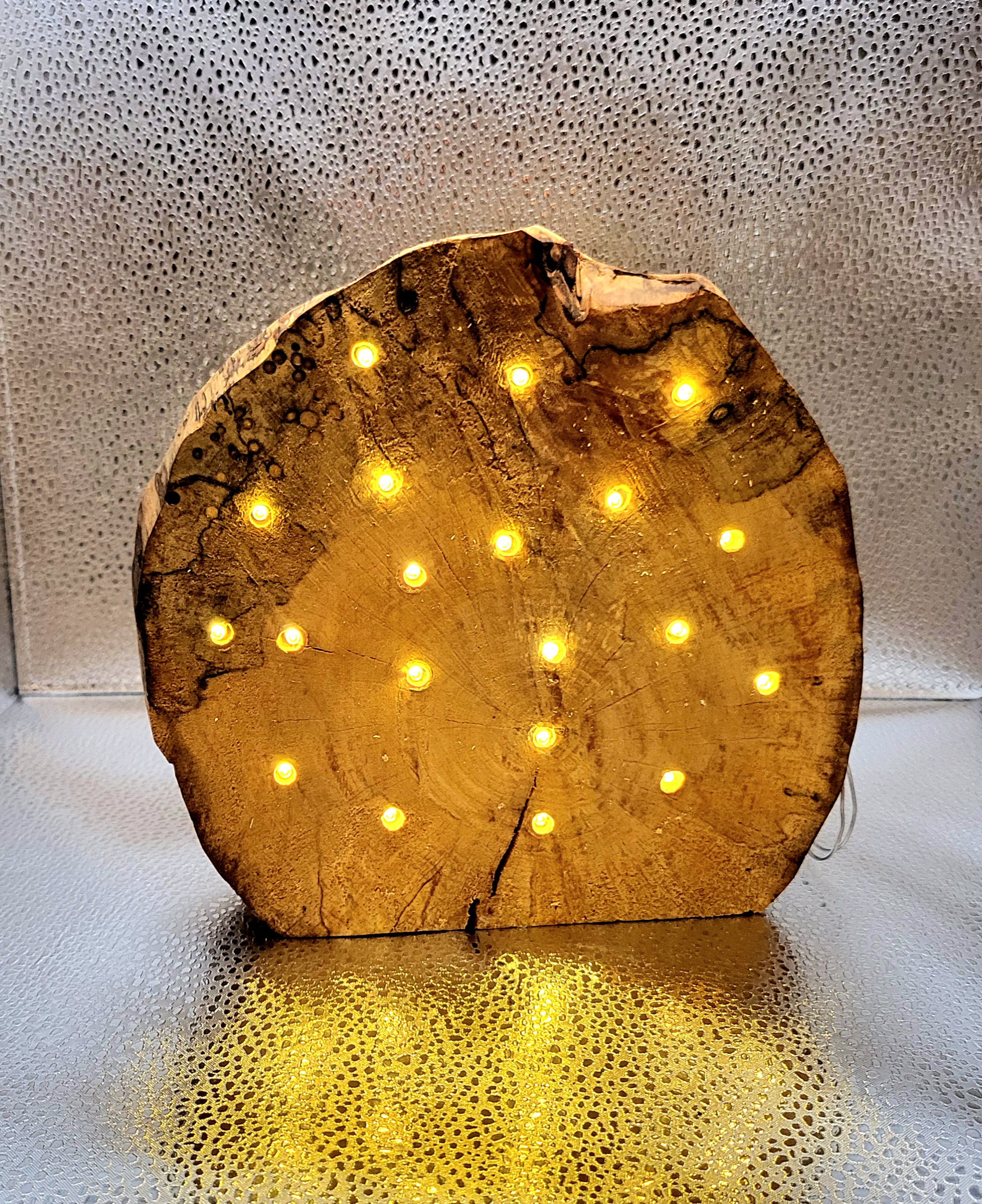 Holzscheibe mit Licht – Bild 3