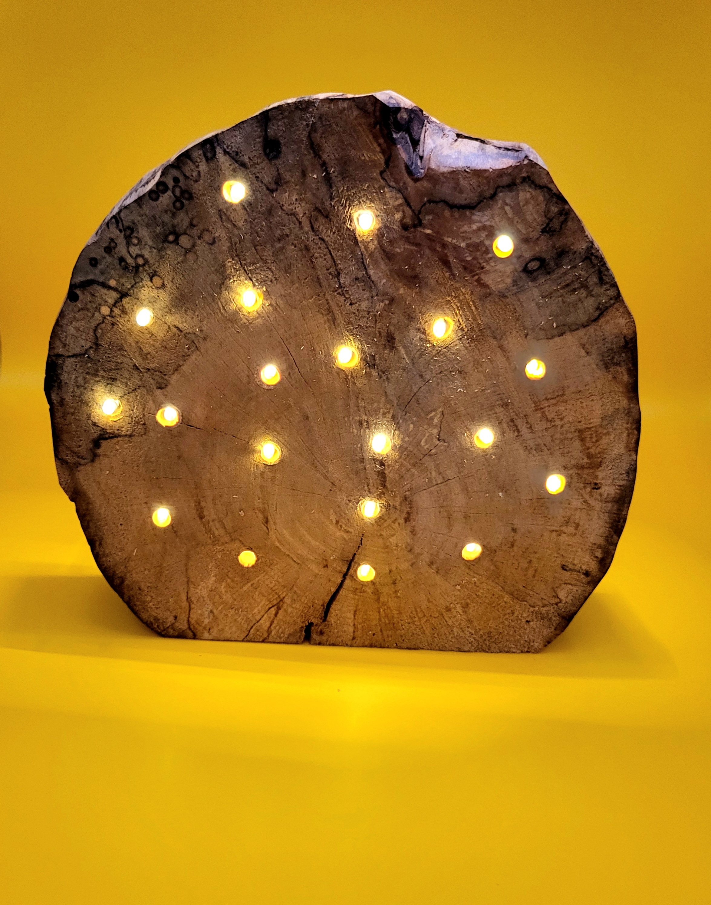 Holzscheibe mit Licht – Bild 4