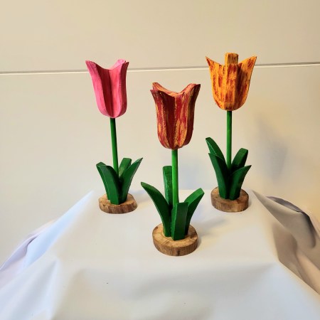 Holzblume in 3 DFormat