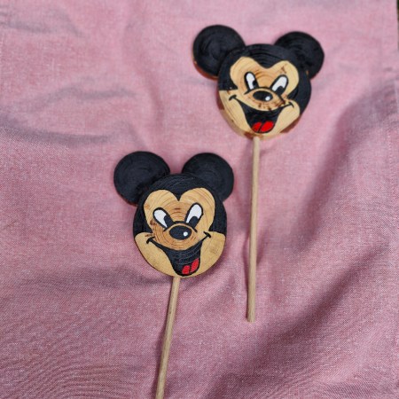 Holzscheibe Micky