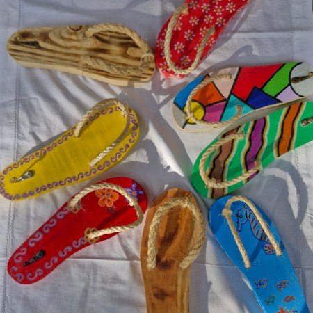 Holz Flip-Flop mit Haken