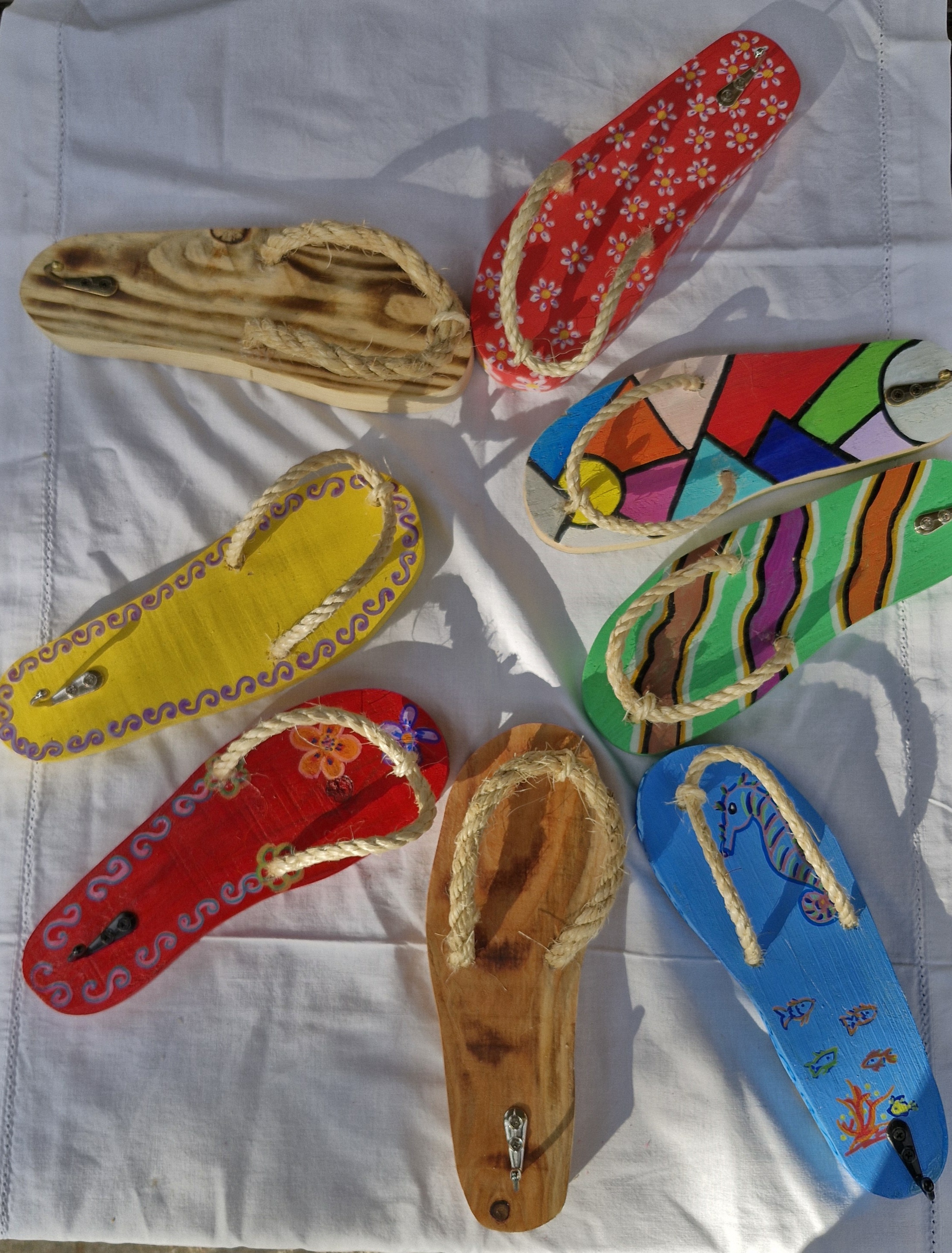 Holz Flip-Flop mit Haken